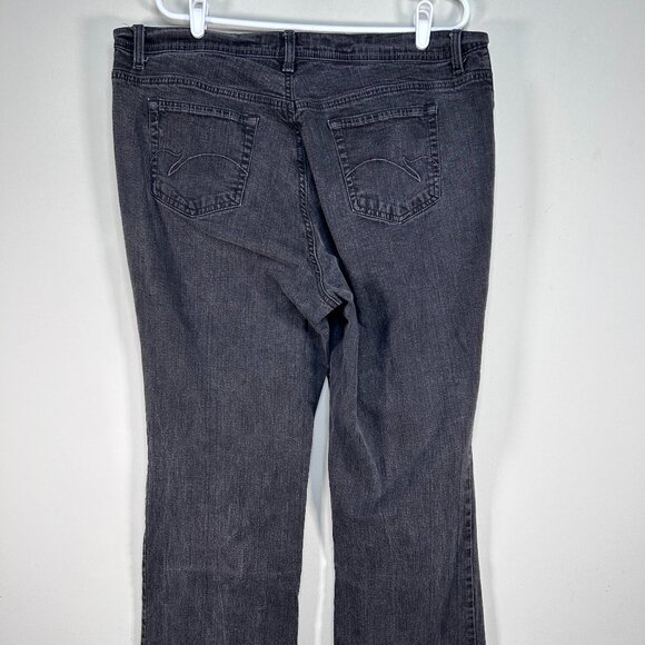 Gloria Vanderbilt FLARED Denim Jeans Women's 20W PERFECT FIT Black Casual - Picture 3 of 14